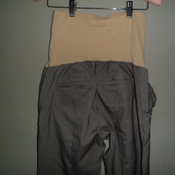 Motherhood Maternity Grey Slack Pants Ruffled Pockets Size Small #TMX - Picture 2 of 5
